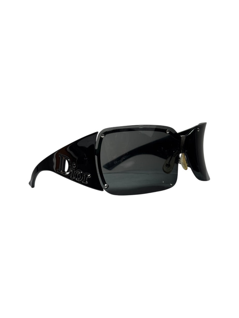 Christian Dior Authenticated Shield Sunglasses Dior // Gold & Brown DiorClub M3U Shield Sunglasses – VSP  main image 4