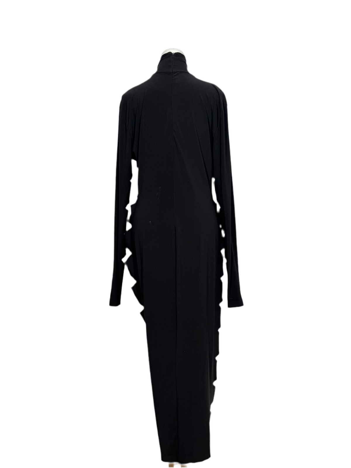 Norma Kamali Black Jersey Cut-Out Maxi Dress