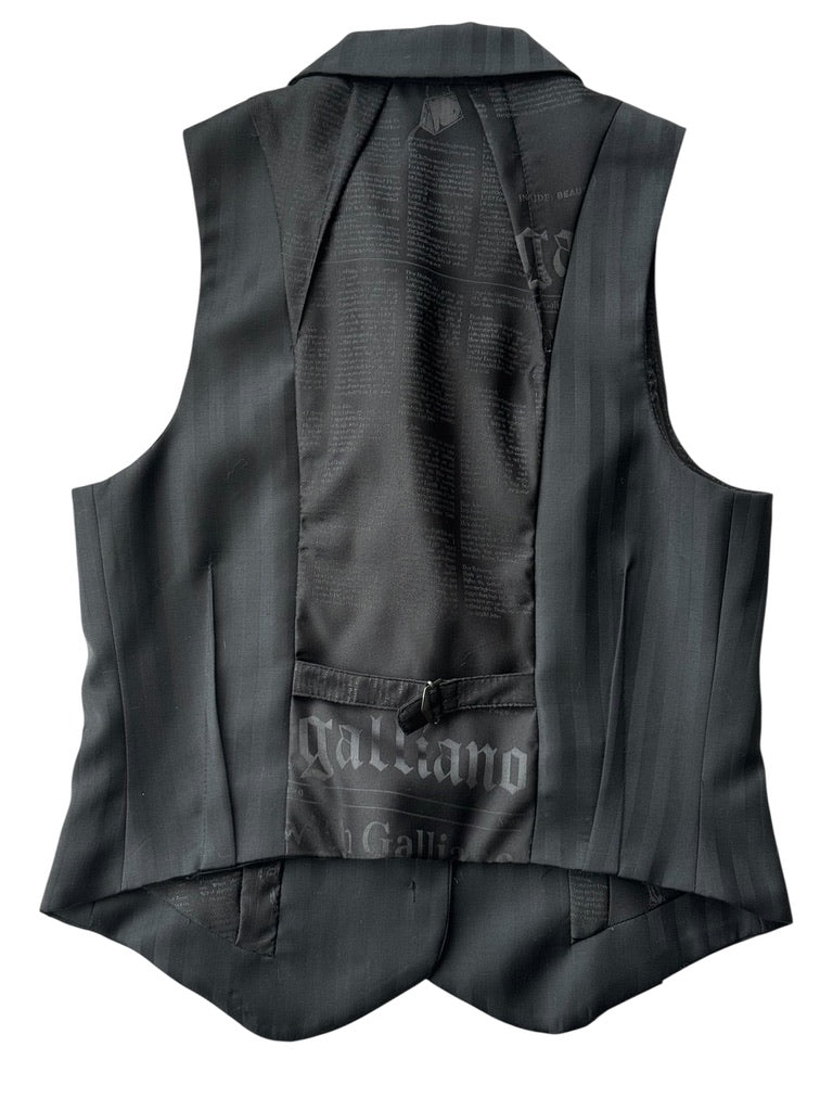 John Galliano 2000s Newspaper Waistcoat