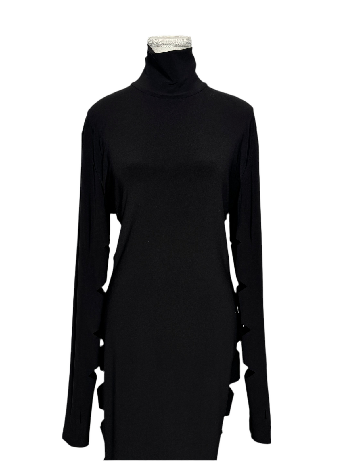 Norma Kamali Black Jersey Cut-Out Maxi Dress