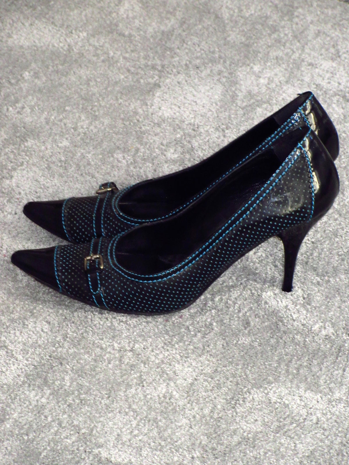 Fendi Perforated FF Leather Pumps