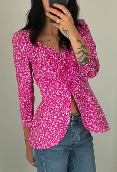Christian Dior Archive Pebble Print Hourglass Blazer