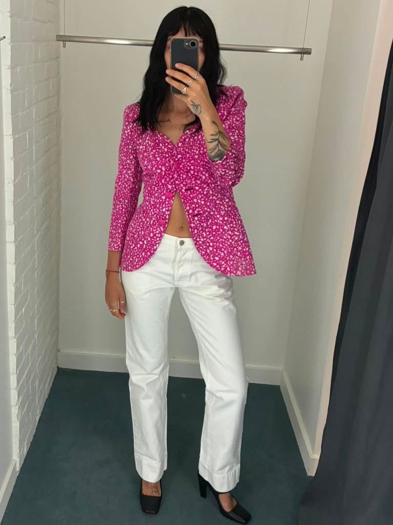 Christian Dior Archive Pebble Print Hourglass Blazer