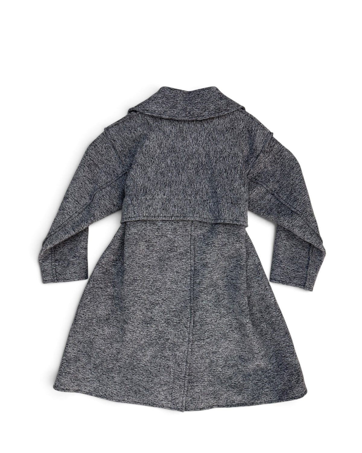 Issey Miyake Marled Wool-Blend Knit Belted Trench Coat