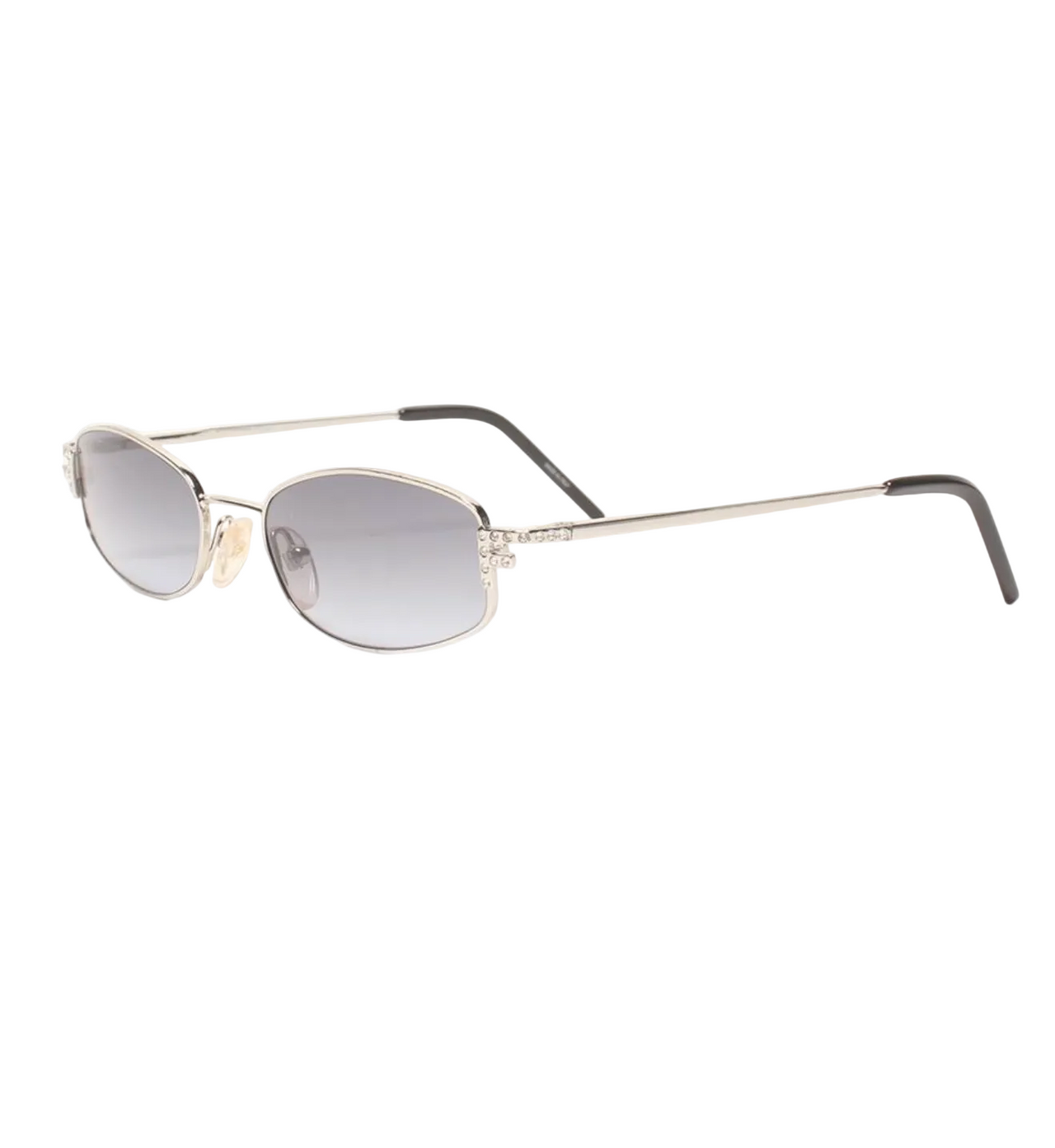 Fendi Rhinestone F Logo Oval Sunglasses