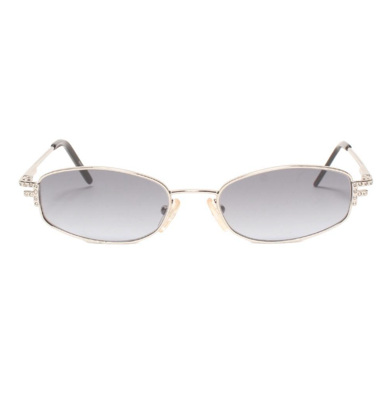 Fendi Rhinestone F Logo Oval Sunglasses
