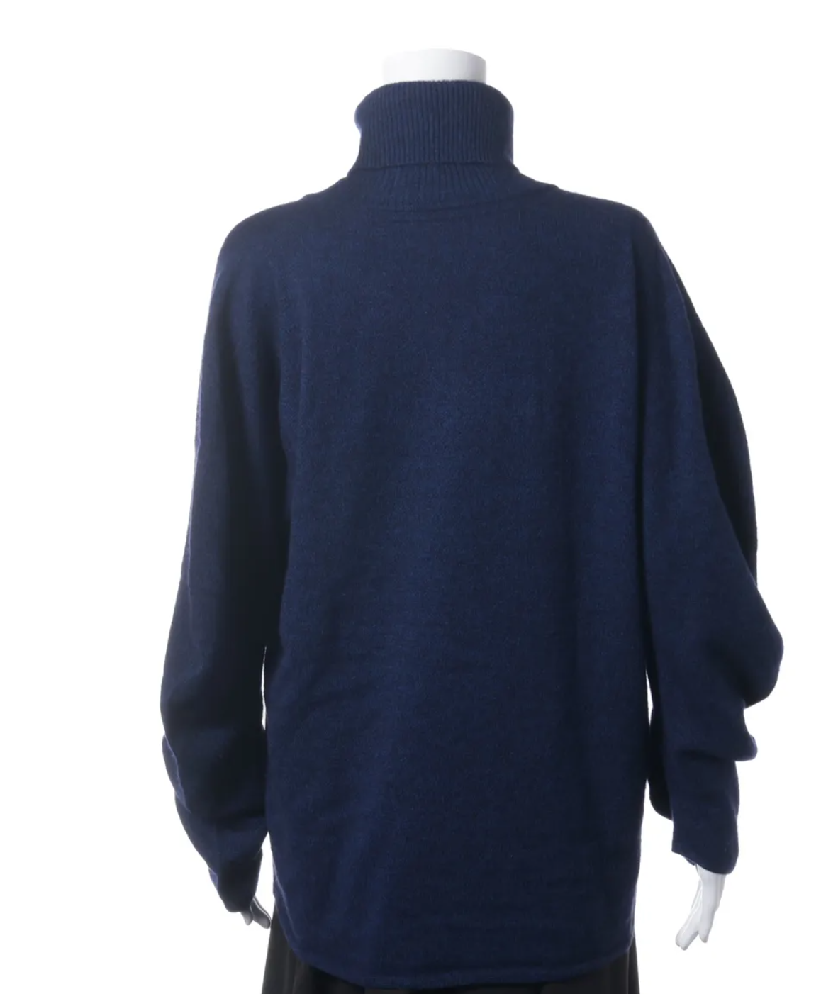 Issey Miyake Vintage Deep Navy Pure Cashmere Turtleneck Knit Sweater