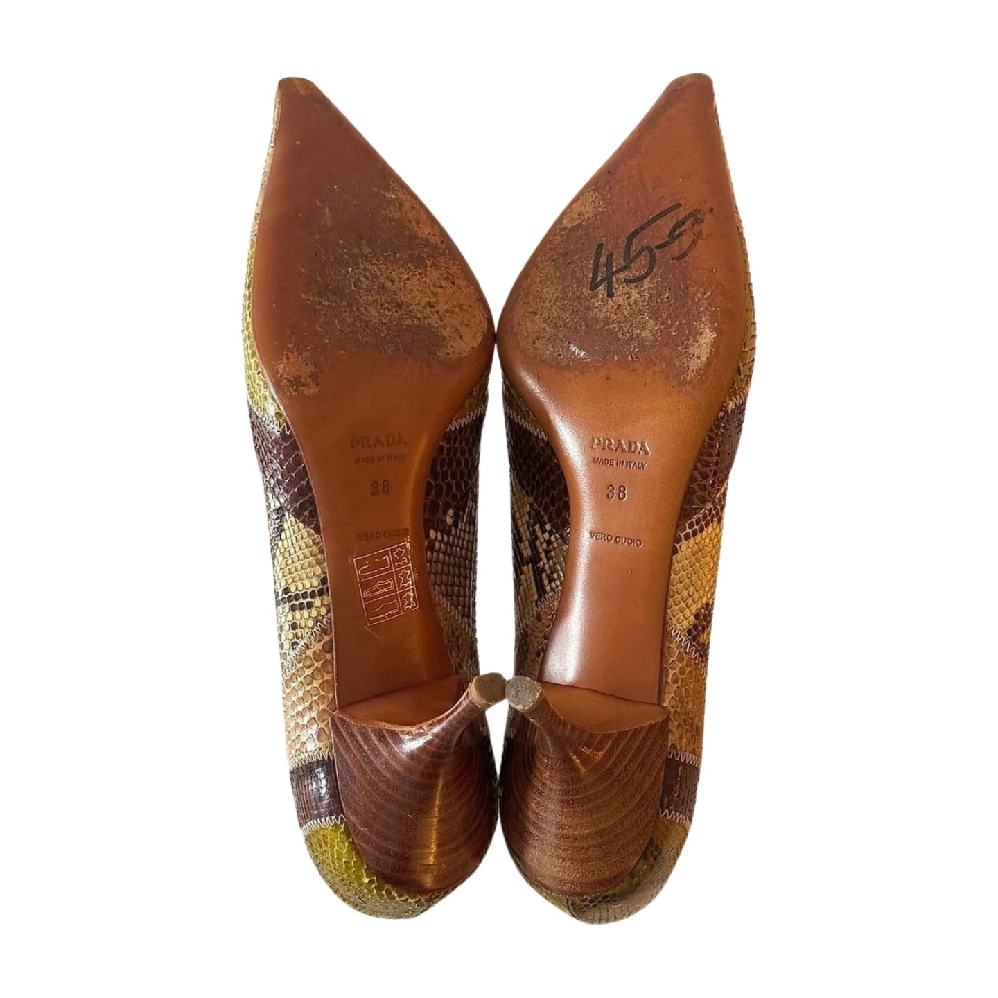 Prada Snakeprint Patchwork Pumps – LE DEPARTMENT