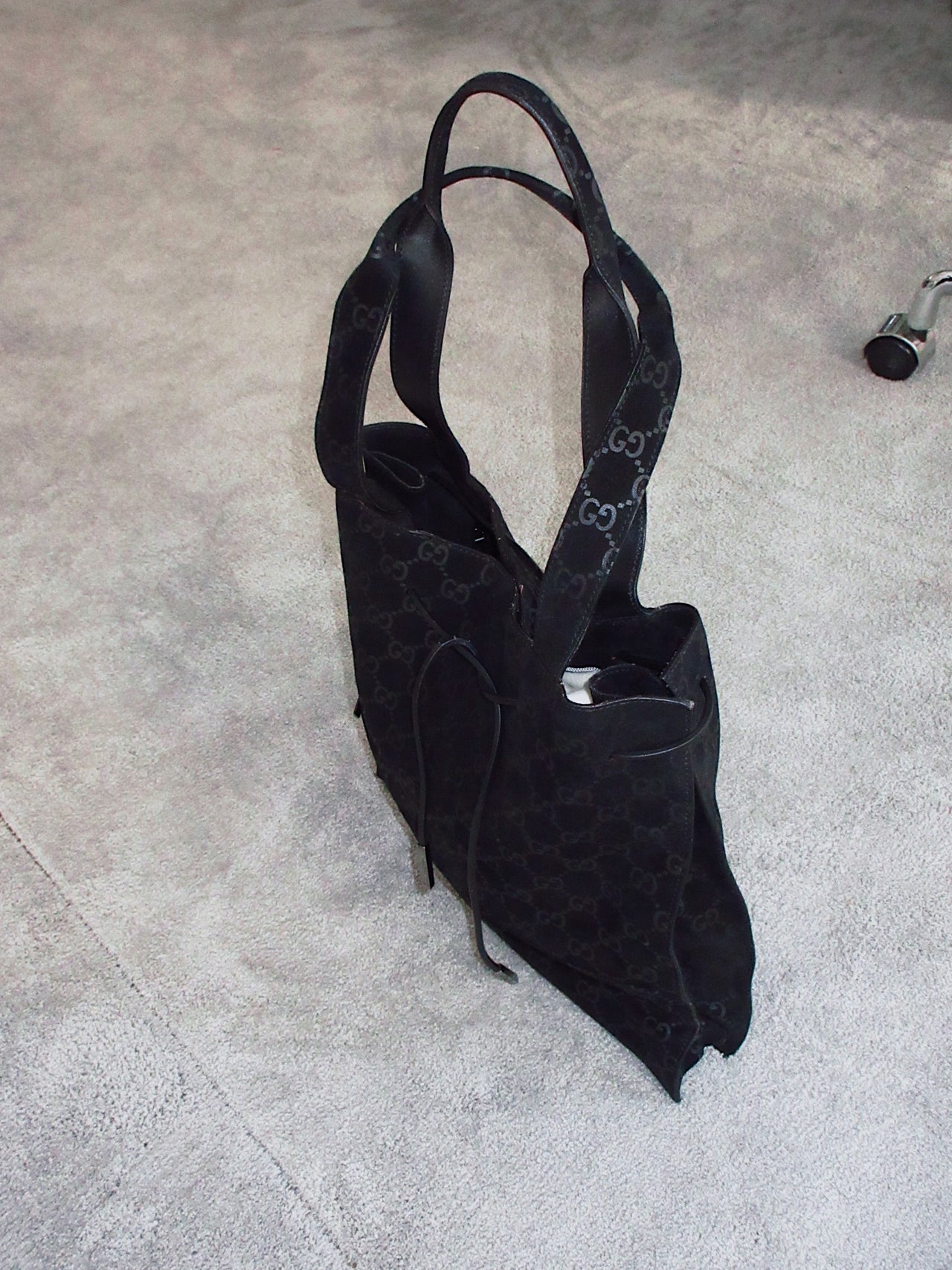 Gucci 97 velvet GG Monogram Drawstring Tote Bag