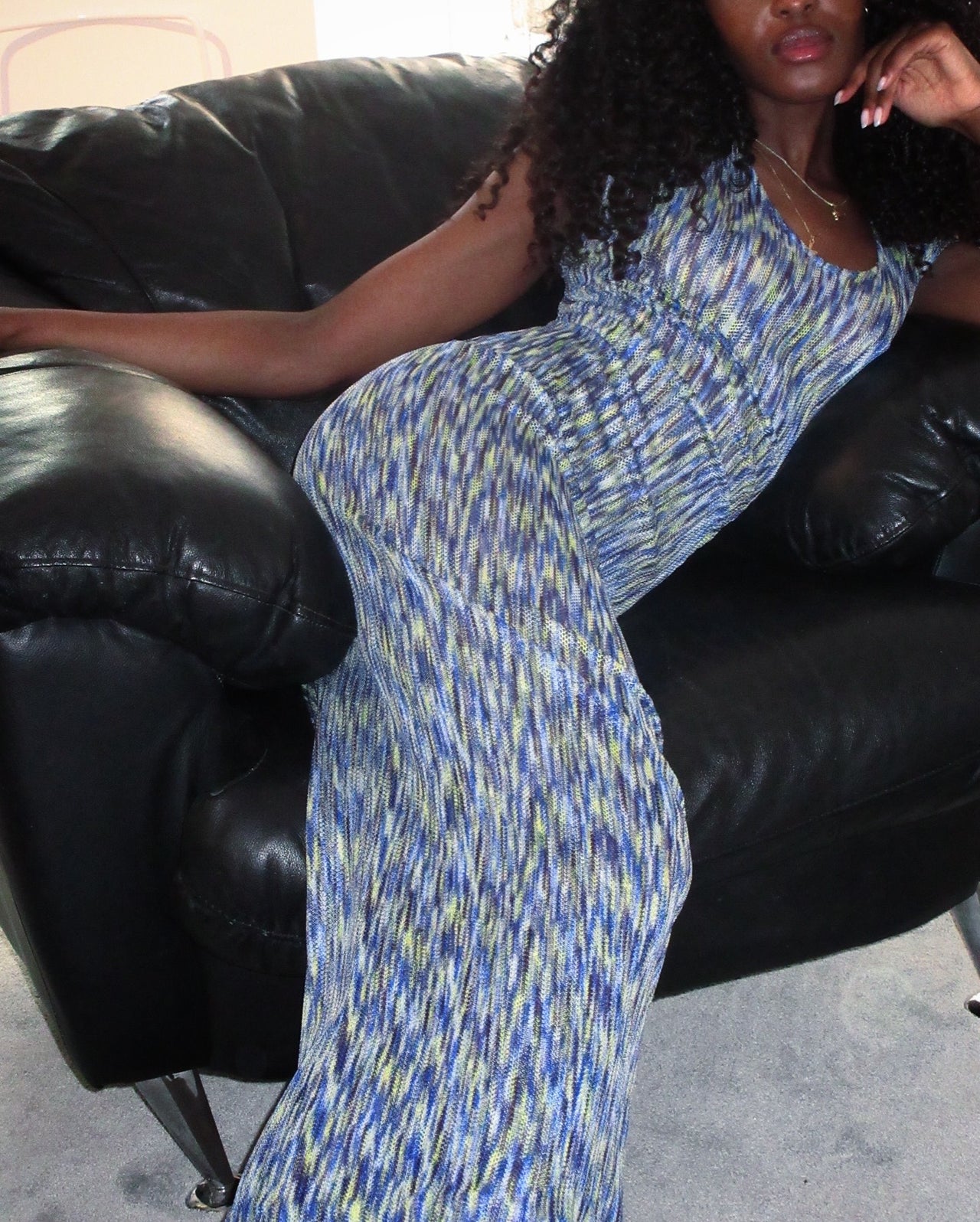 Missoni Knit Cap Sleeve Maxi Dress