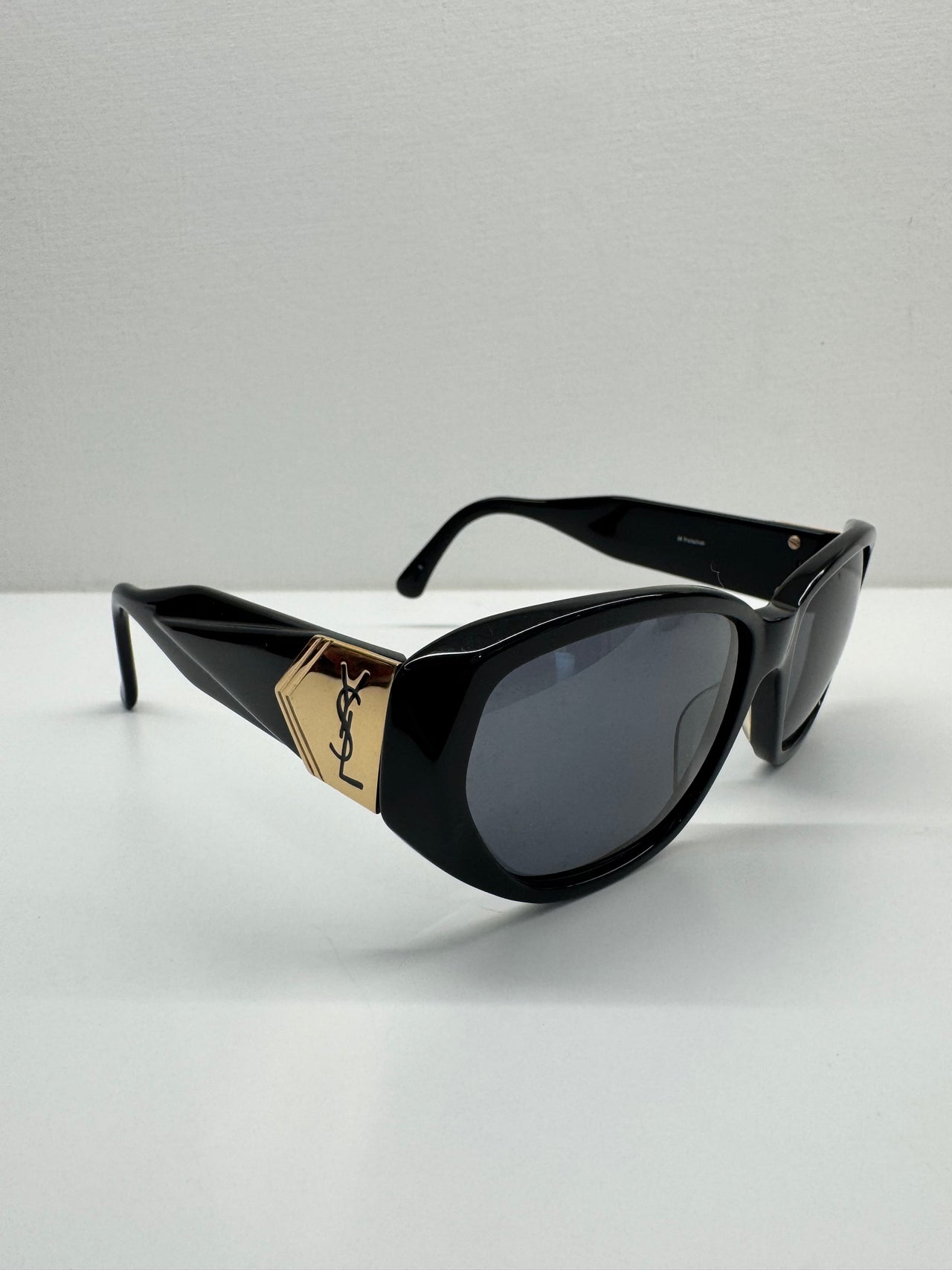 Yves Saint Laurent Vintage YSL Logo Angular Sunglasses