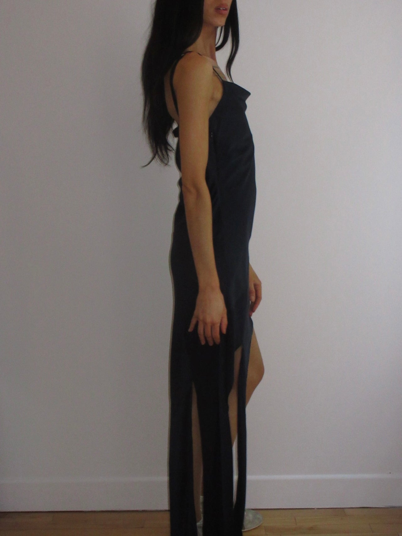 HELMUT LANG Asymmetrical Silk Dress