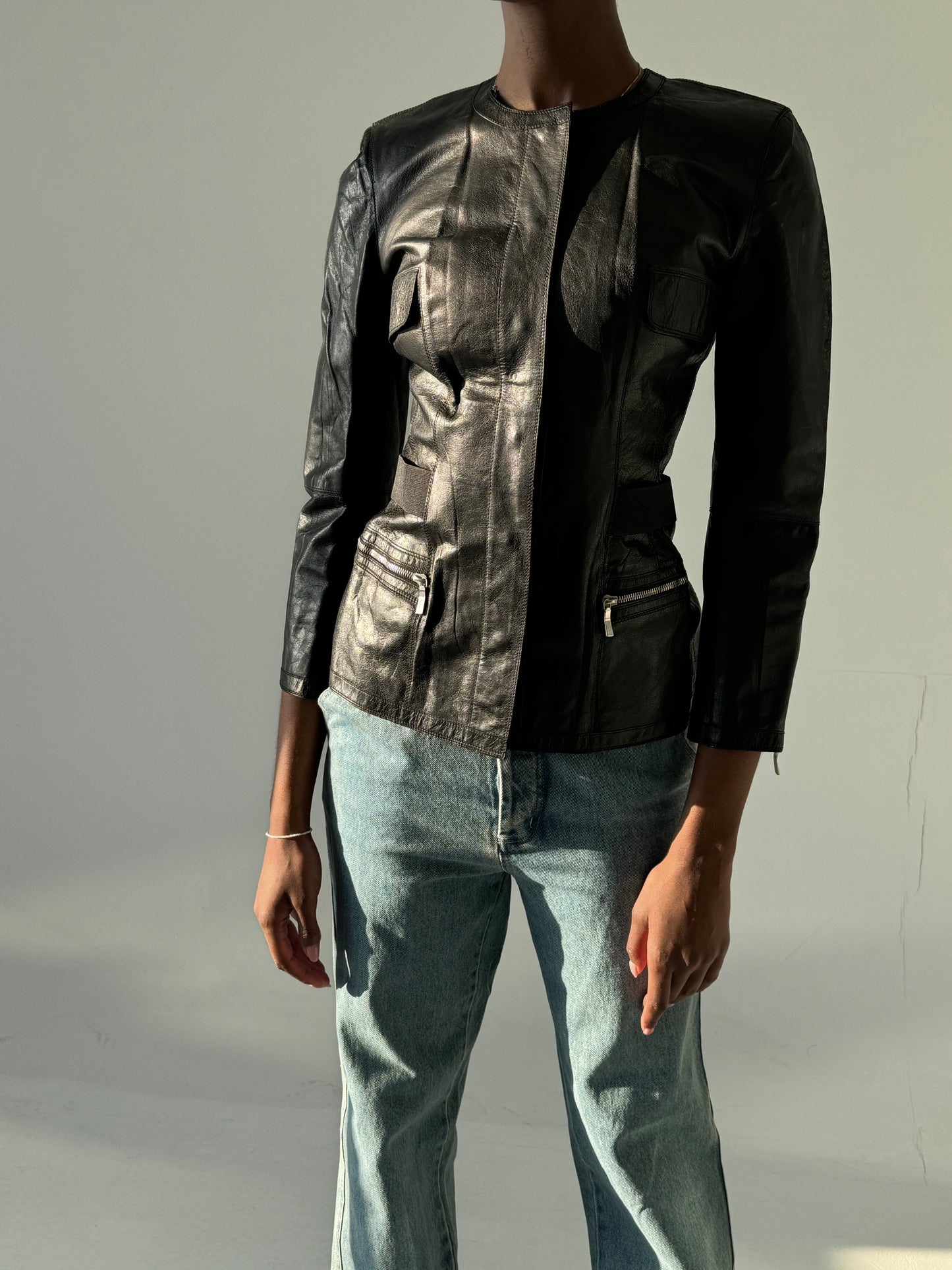 Loewe Leather Cinched Jacket
