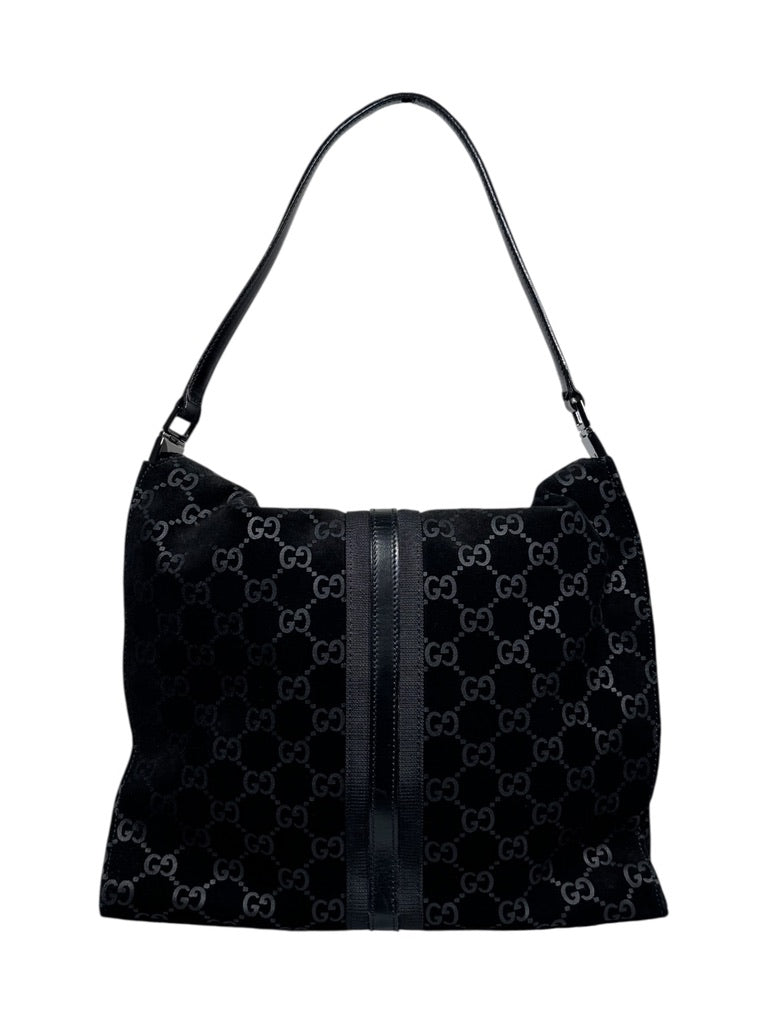 Gucci Suede 1990s GG Shoulder Bag by Tom Ford