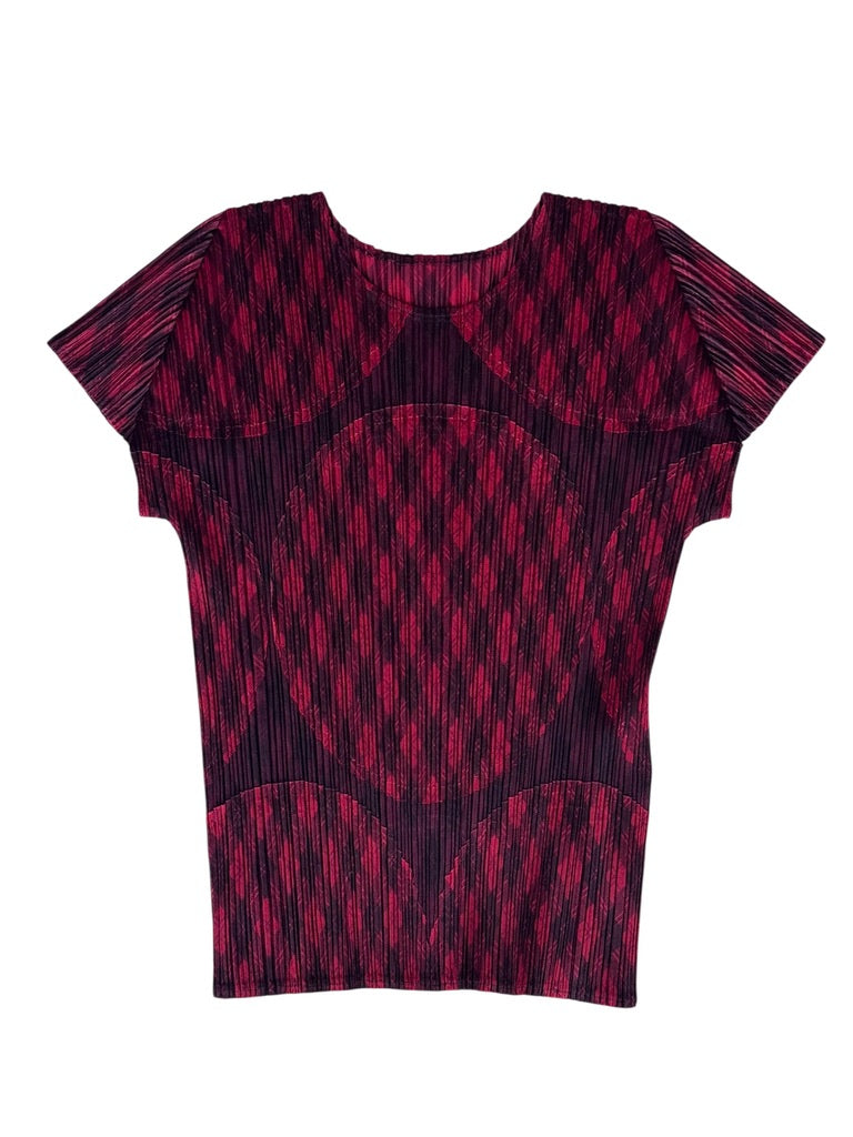 Issey Miyake Pleats Please Graphic Short Sleeve Top