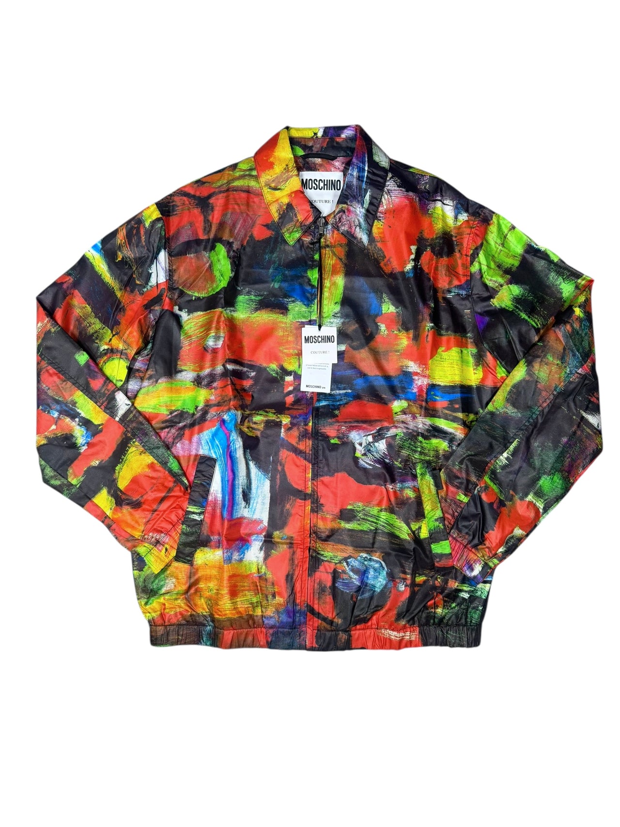 Moschino Couture! Abstract Paint Windbreaker