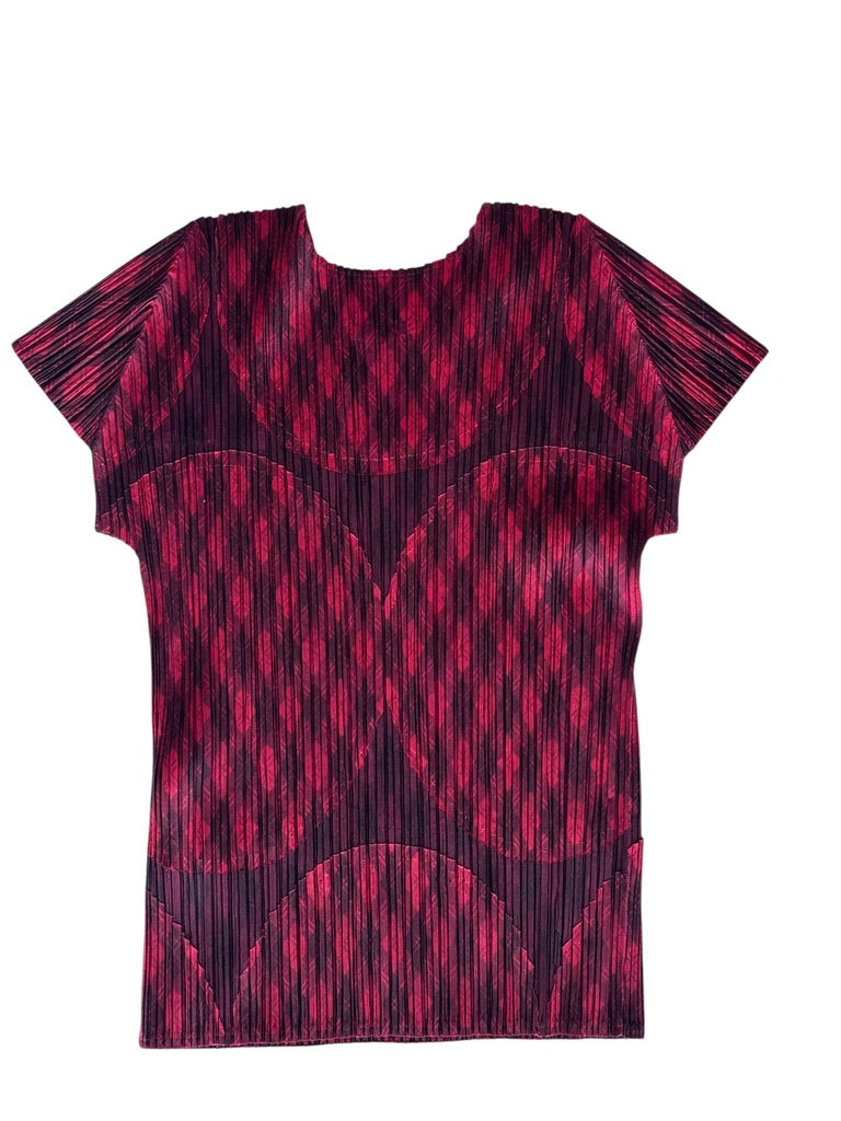 Issey Miyake Pleats Please Graphic Short Sleeve Top