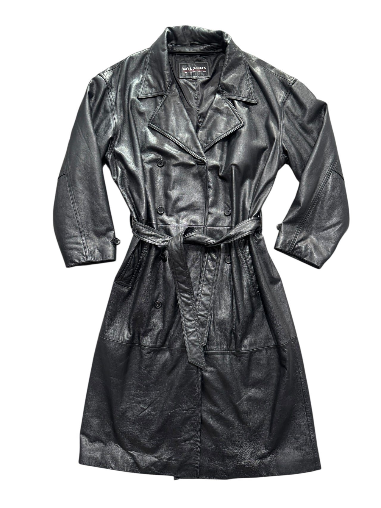 Vintage Oversized Leather Trench Coat