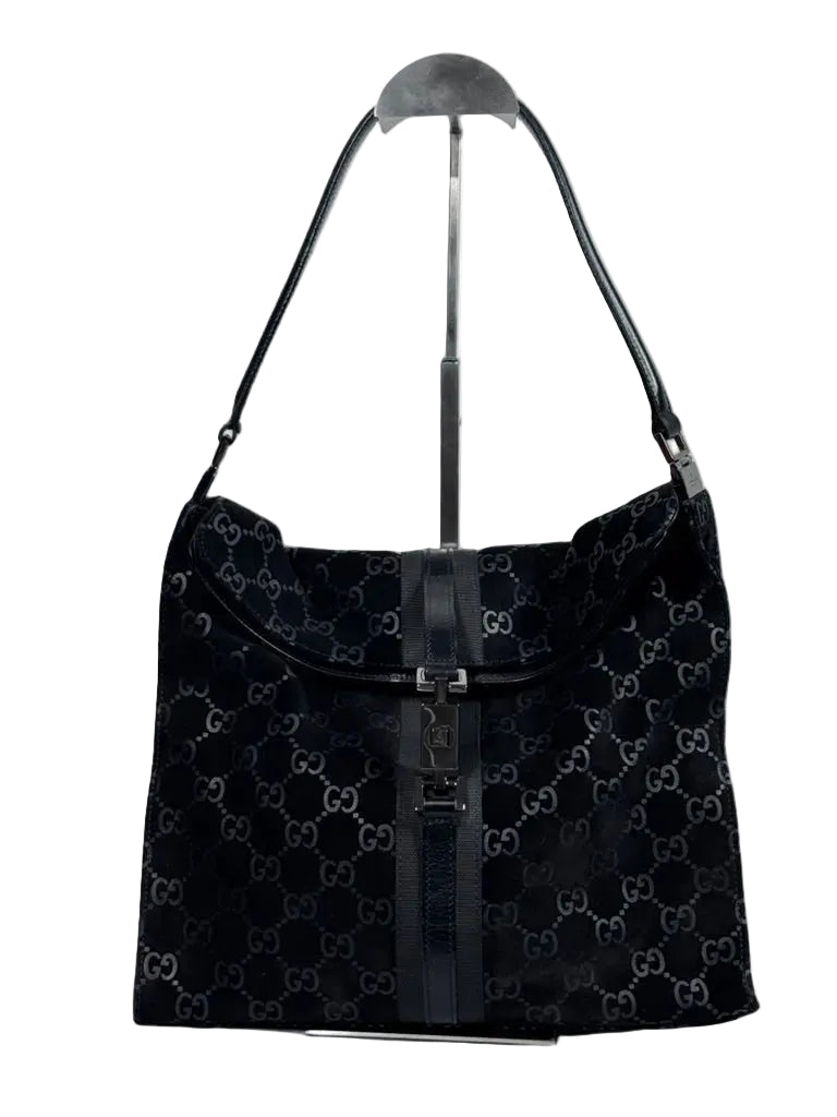 Gucci Suede 1990s GG Shoulder Bag by Tom Ford