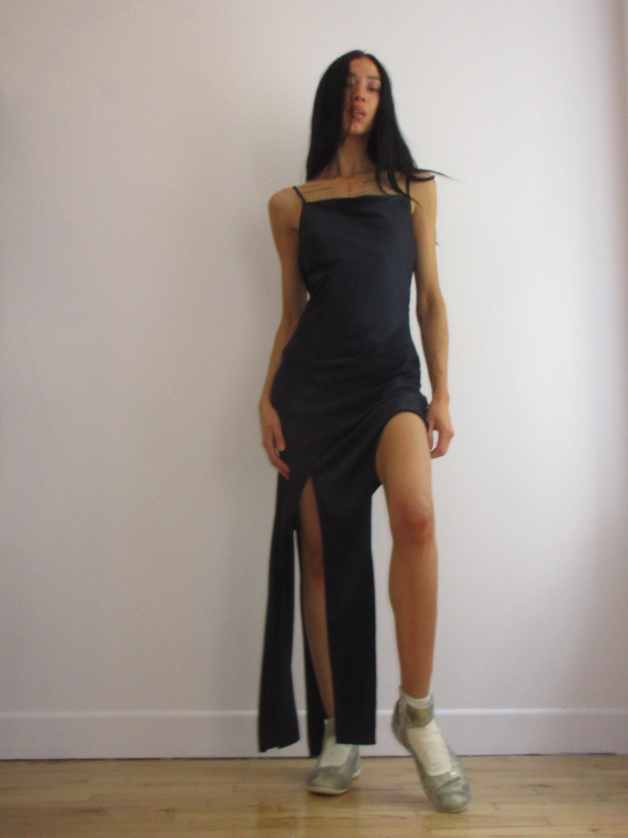 HELMUT LANG Asymmetrical Silk Dress