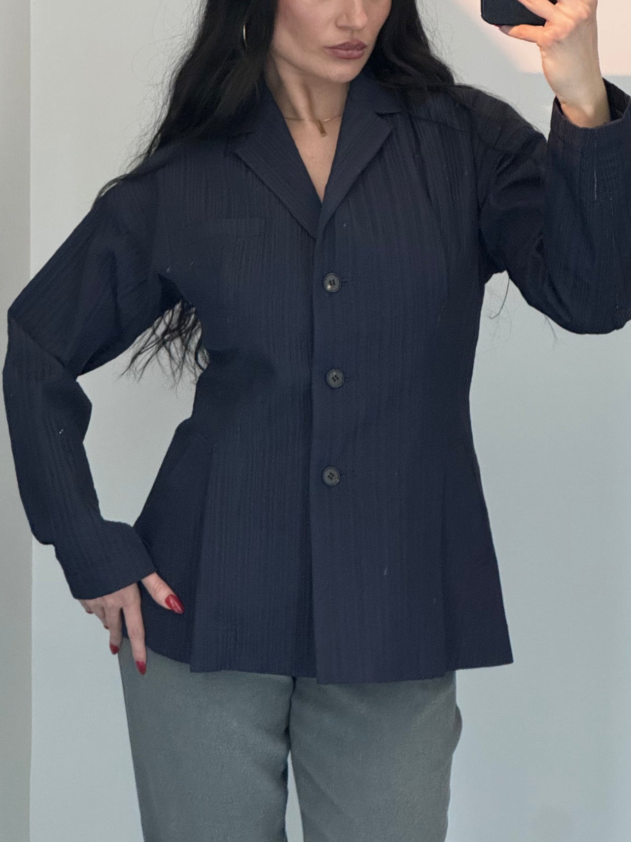 Issey Miyake Casual Textured Jacket