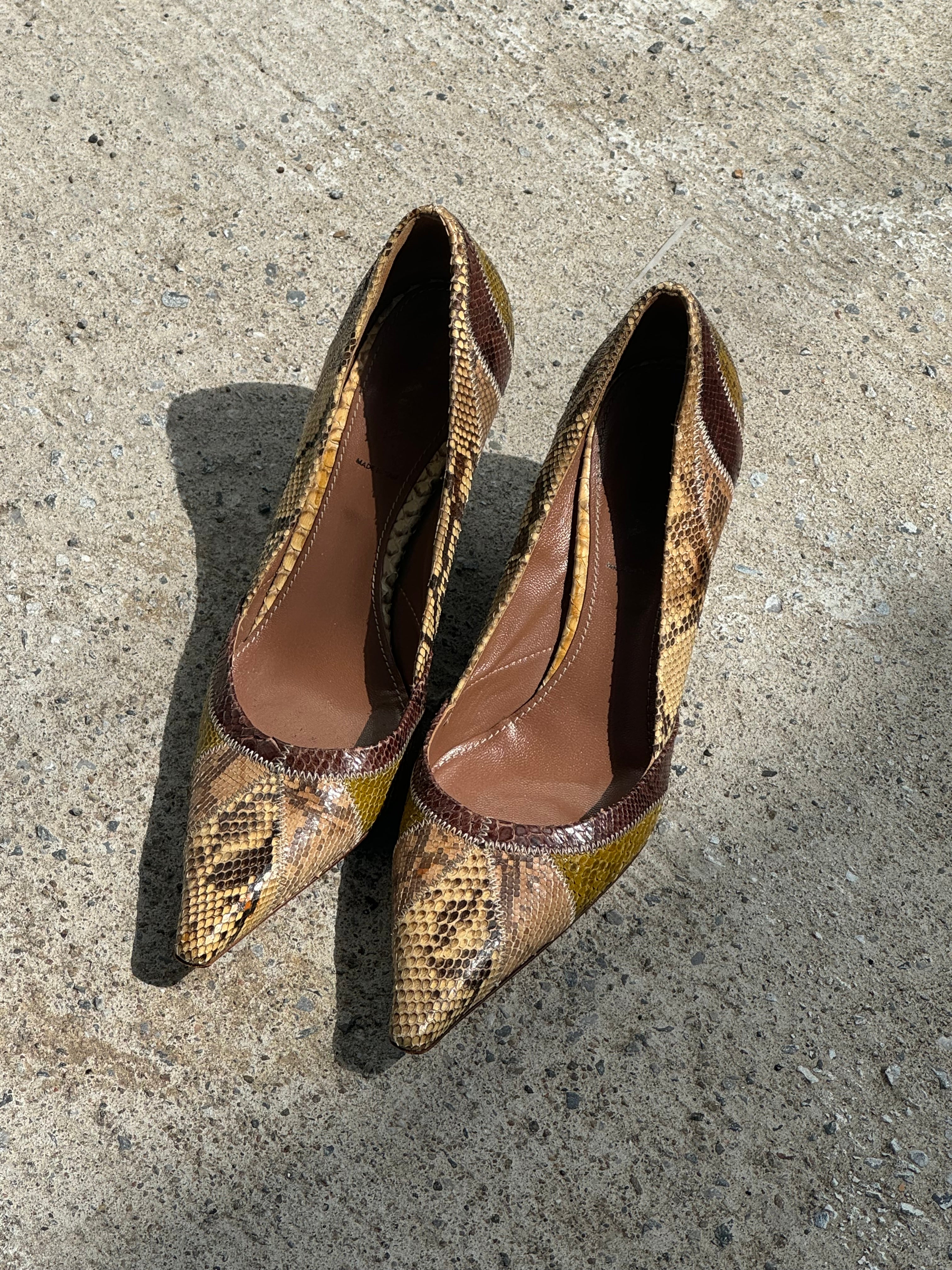 Prada Snakeprint Patchwork Pumps – LE DEPARTMENT