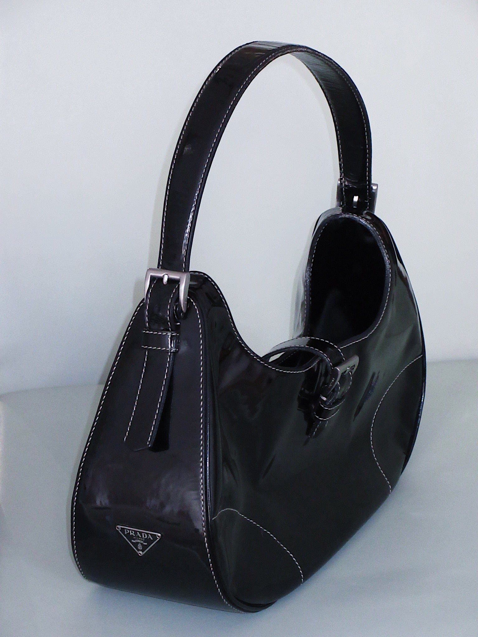 Prada Patent Leather Shoulder Bag – LE DEPARTMENT