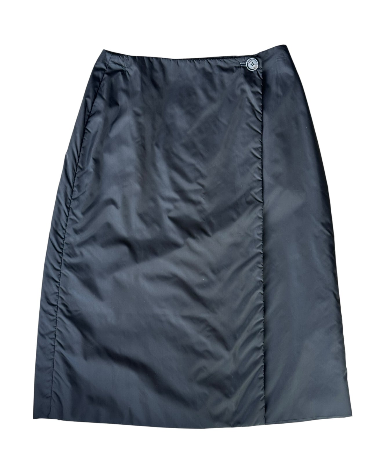 Prada Nylon Wrap Midi Skirt