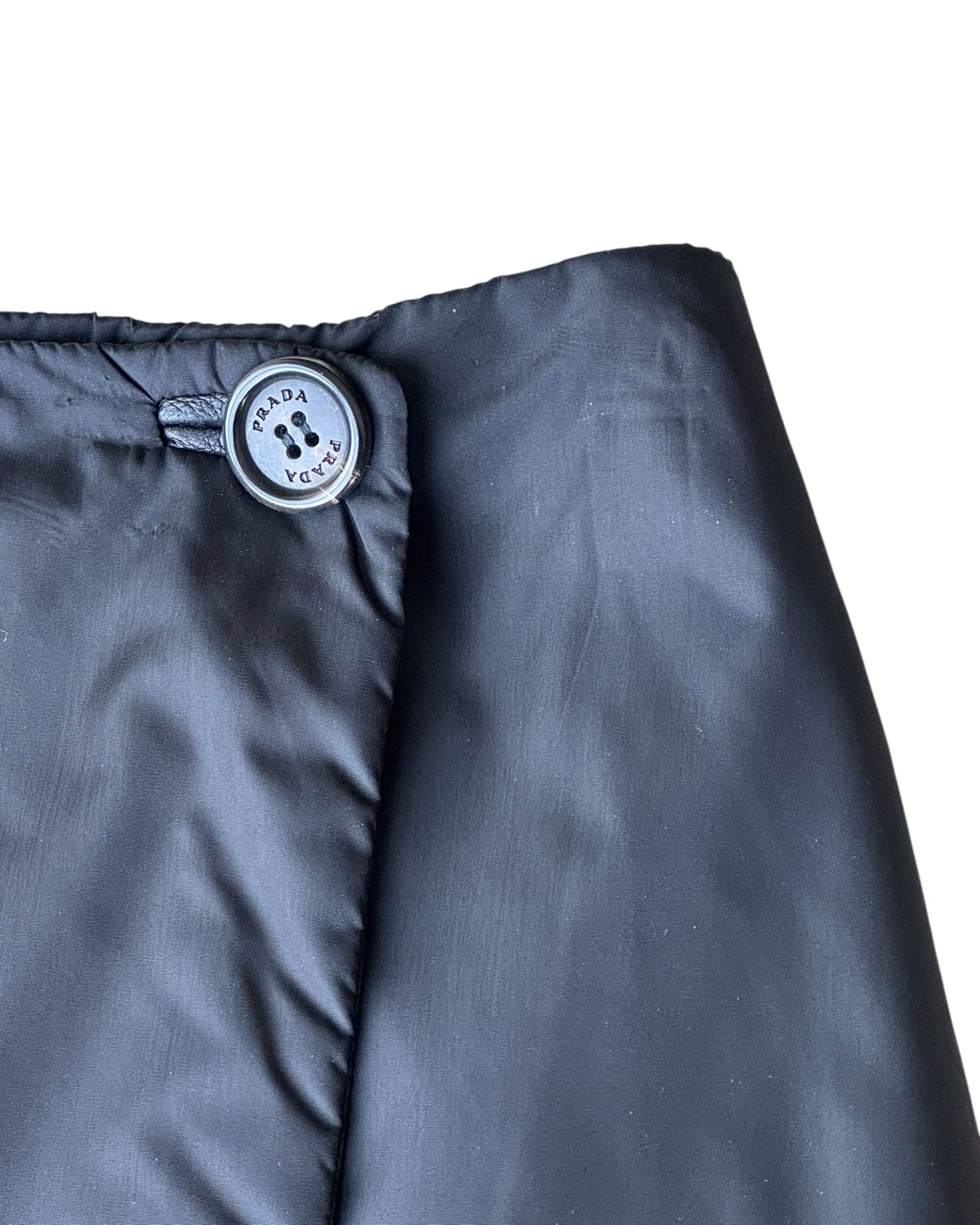 Prada Nylon Wrap Midi Skirt