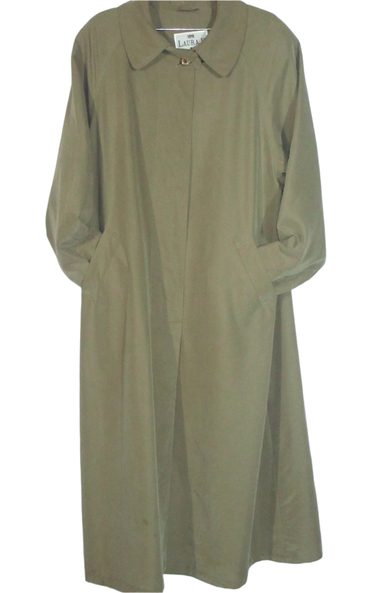 Vintage Beige Maxi Trench Coat