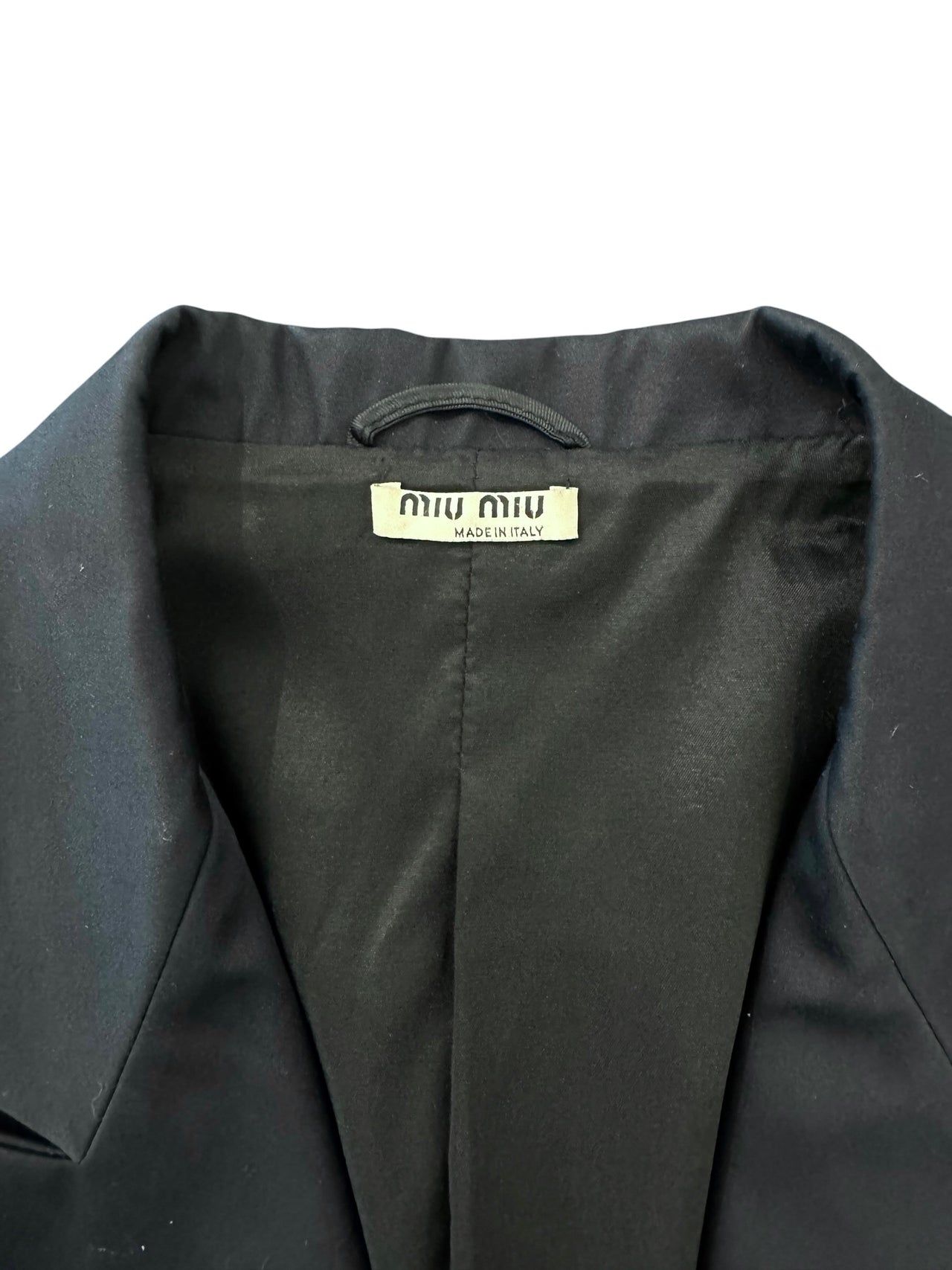 Miu Miu Navy Cropped Blazer