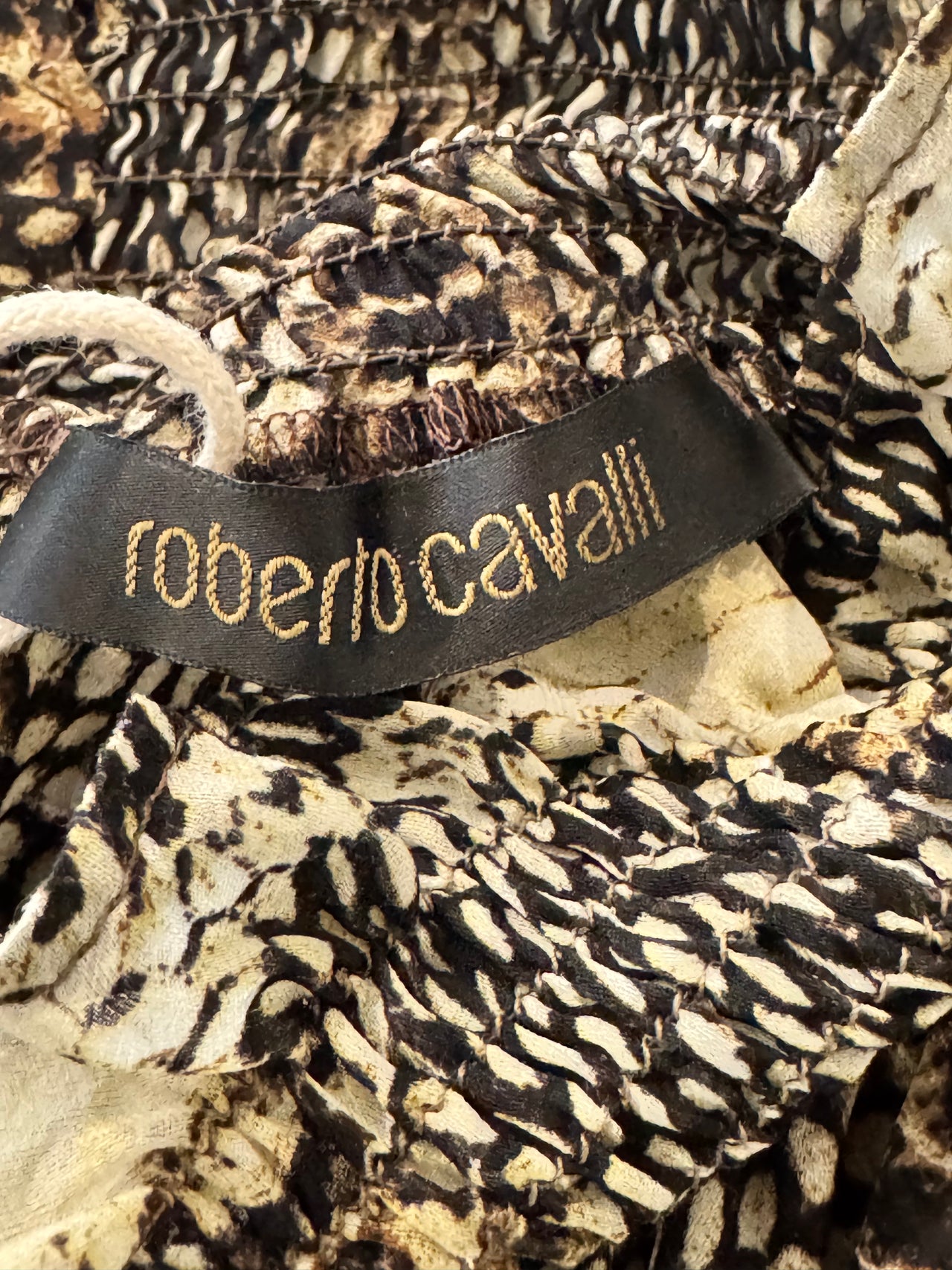 Roberto Cavalli SS'2005 Snake Print Silk Blouse