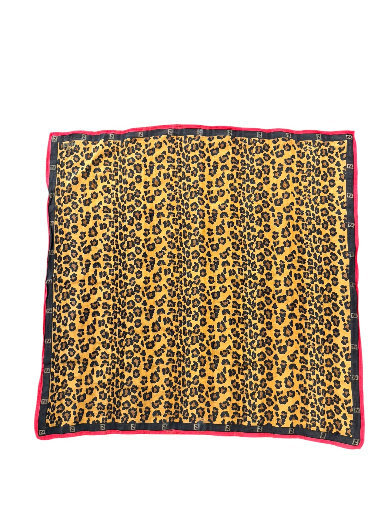 Fendi Leopard Print Small Scarf