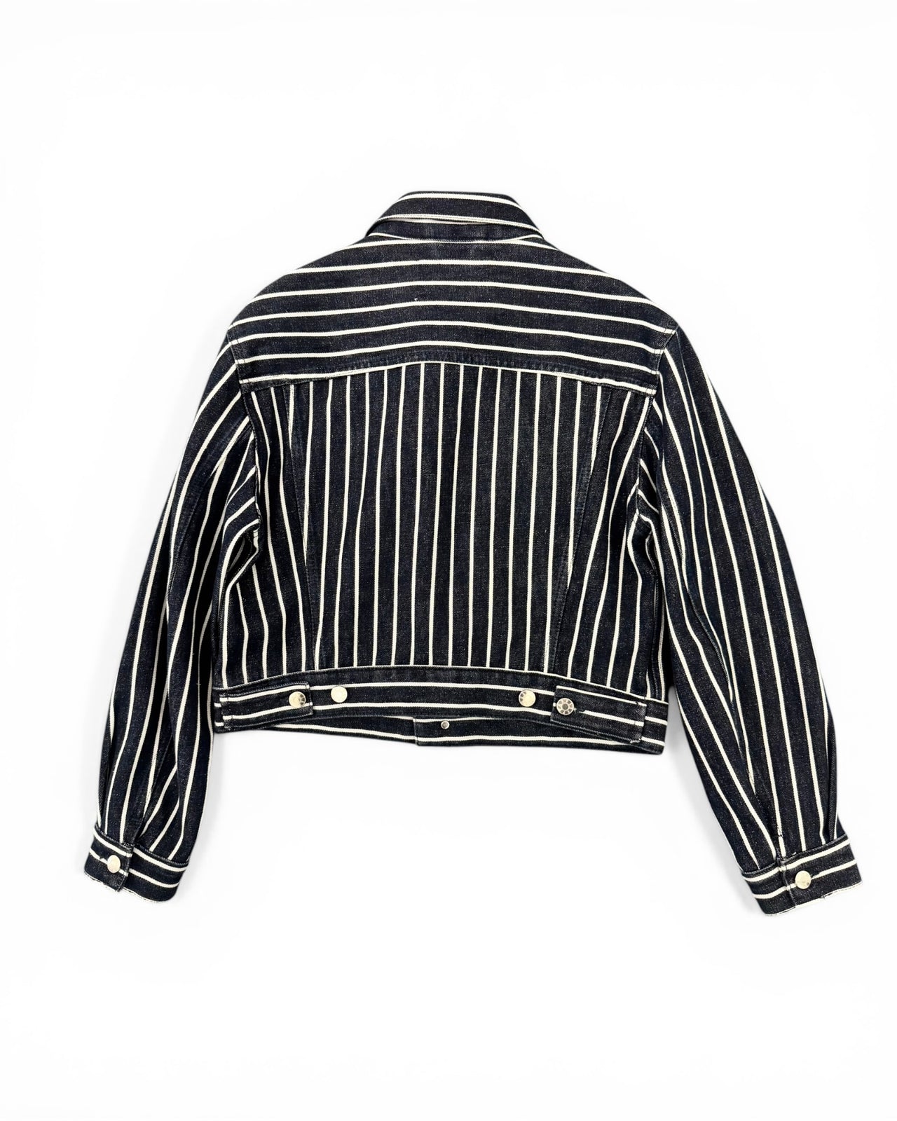 Filippa K Striped Cropped Denim Jacket