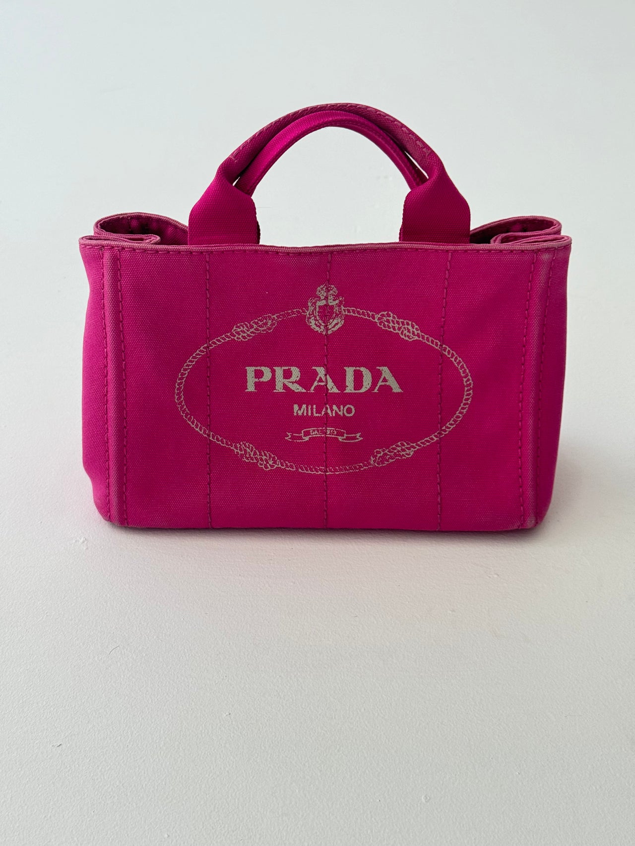 Prada Canvas Canapa Mini Tote