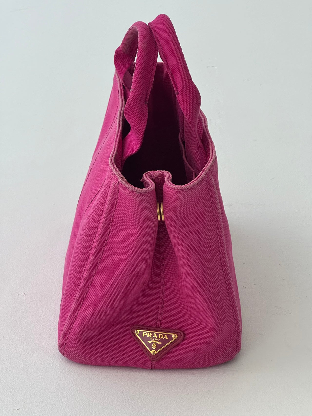 Prada Canvas Canapa Mini Tote