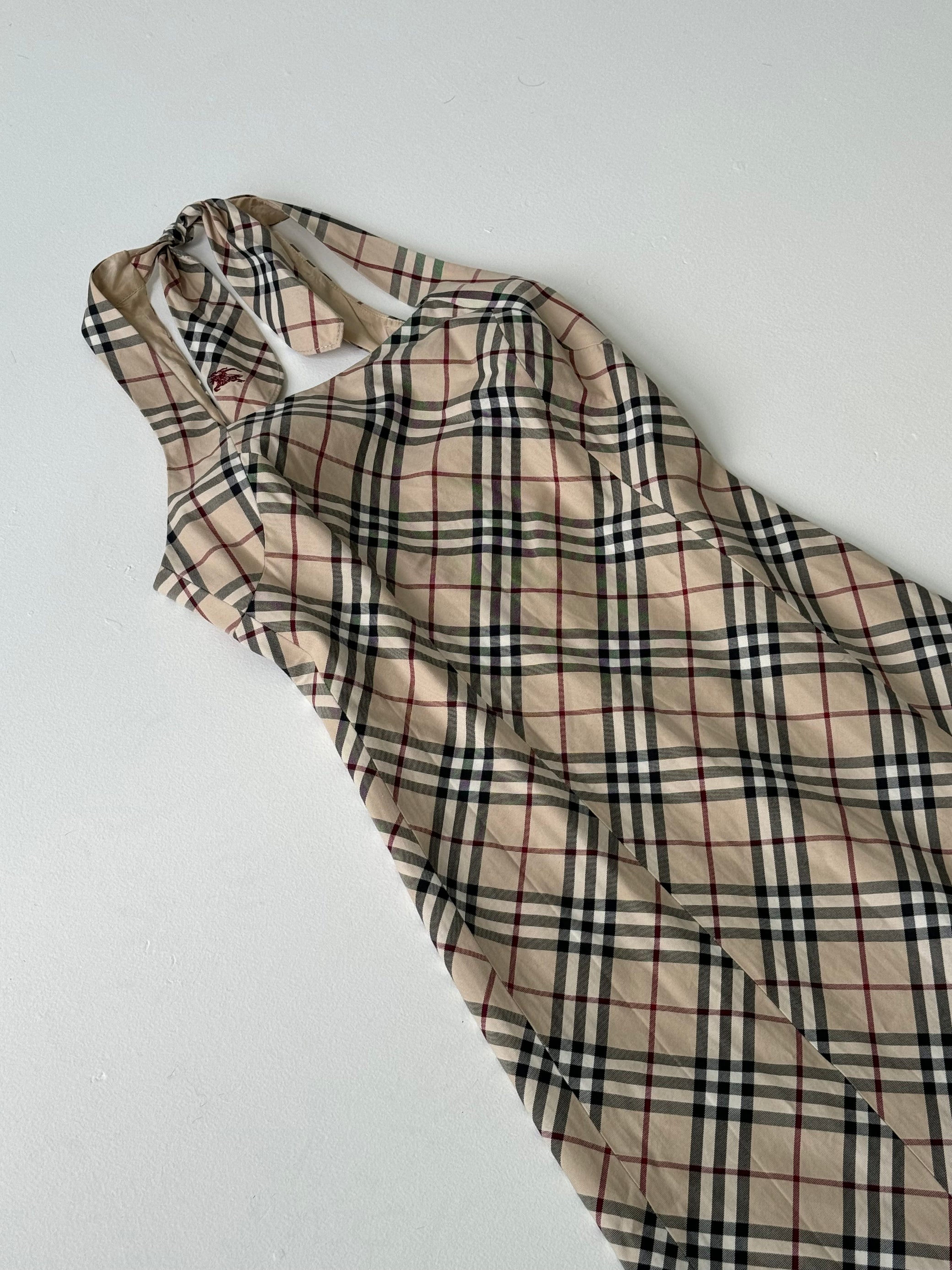 Burberry Nova Check Halter Dress LE DEPARTMENT Burberry Nova Check Halter Dress LE DEPARTMENT
