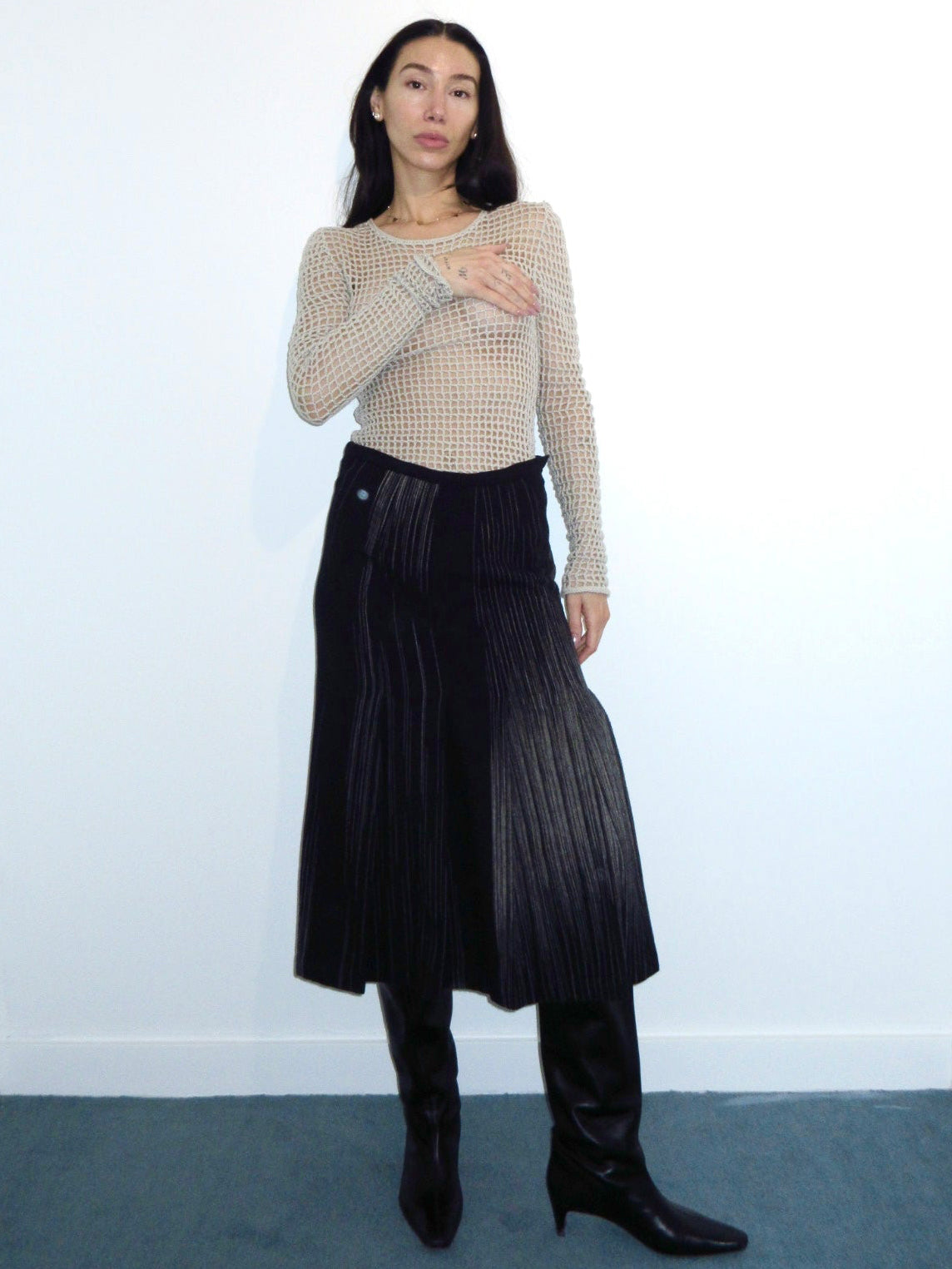 COMME des GARÇONS A/W 2004 Pleated Knit Skirt