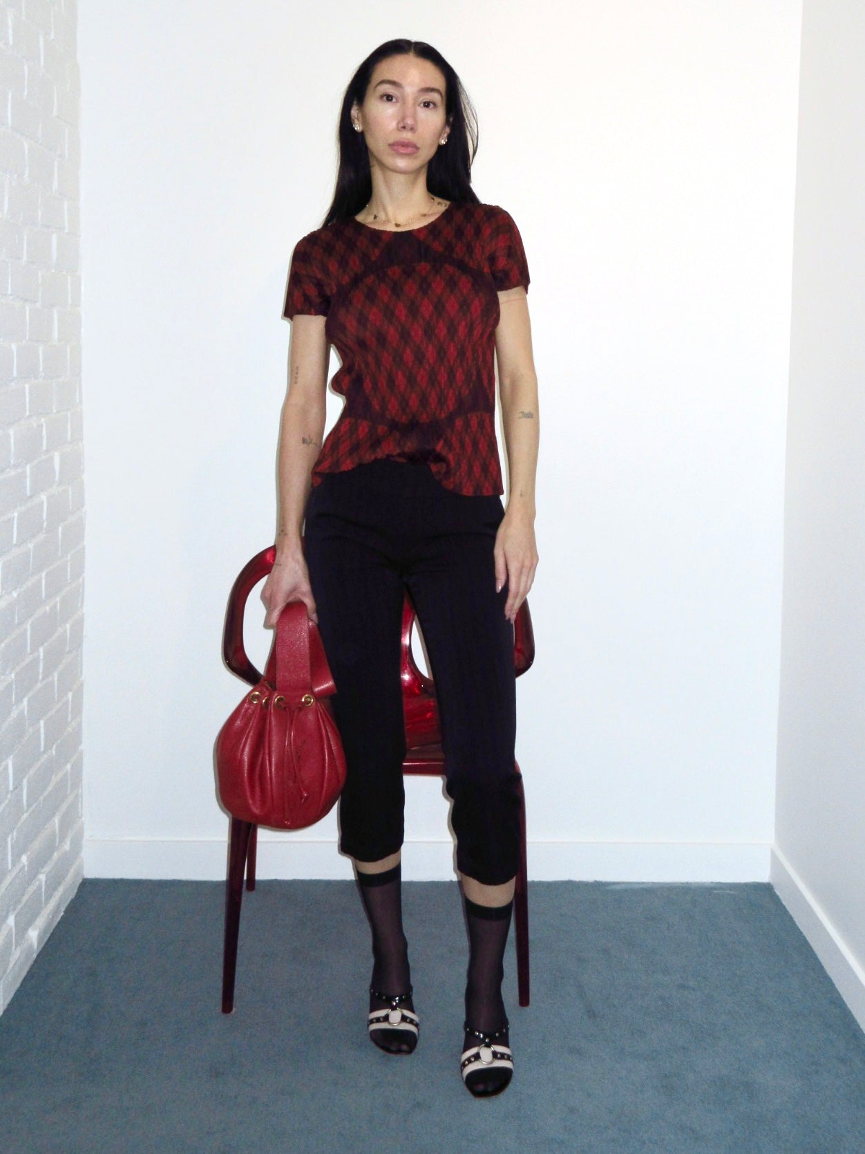 COMME des GARÇONS A/W 2004 Pinstripe Capri Trousers