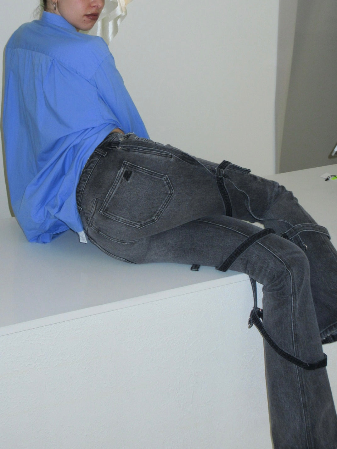 Courrèges Multi Strap Flaired Jeans