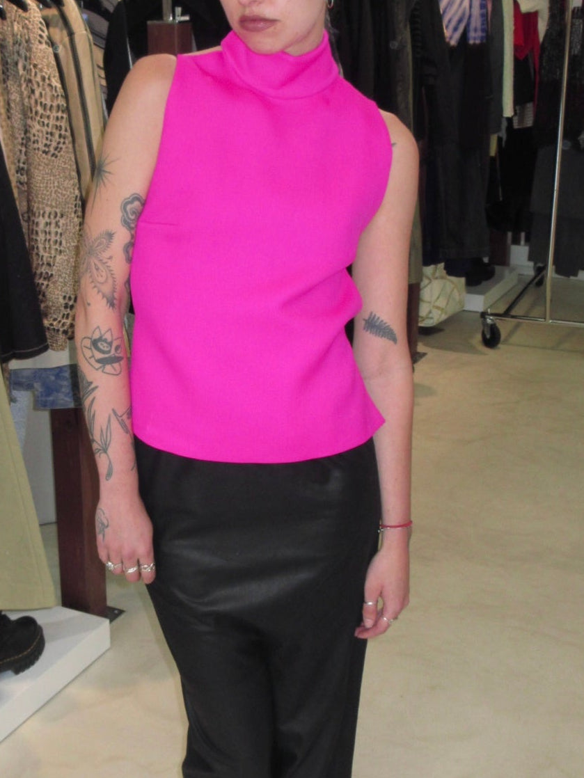 d&g fuchsia pink open back top