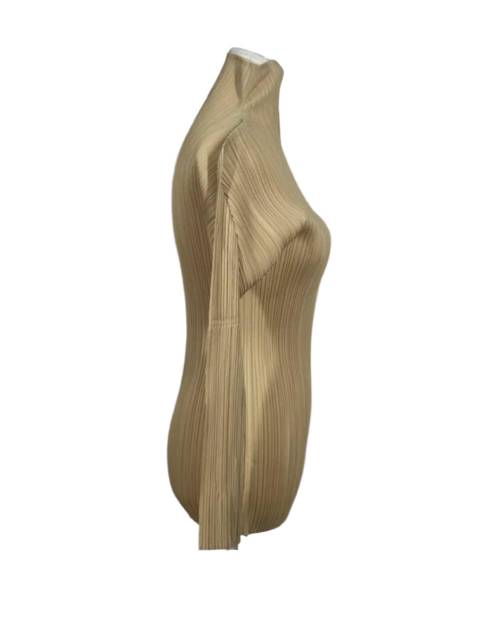 Issey Miyake Pleated Mock Neck Top