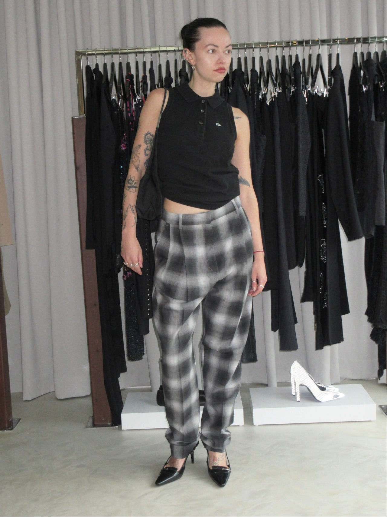 Sportmax Checkered Trousers