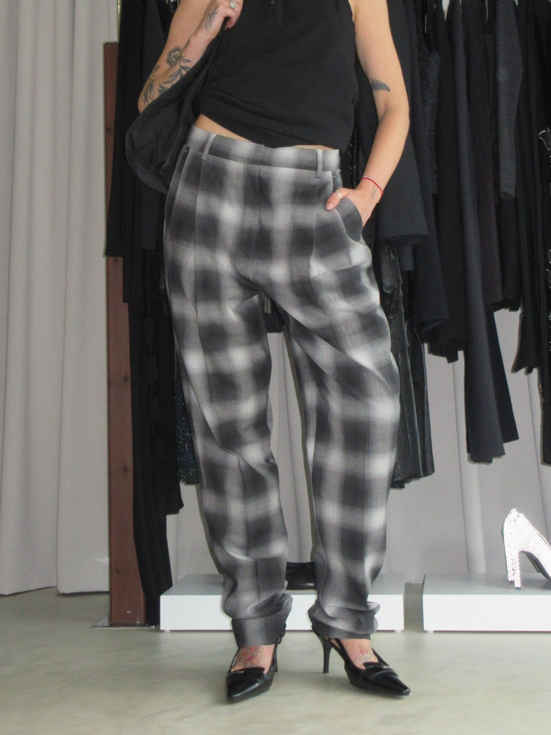 Sportmax Checkered Trousers