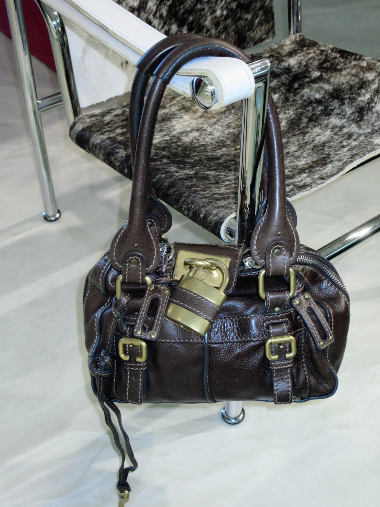 Chloé Mini Paddington Bag in Chocolate Brown