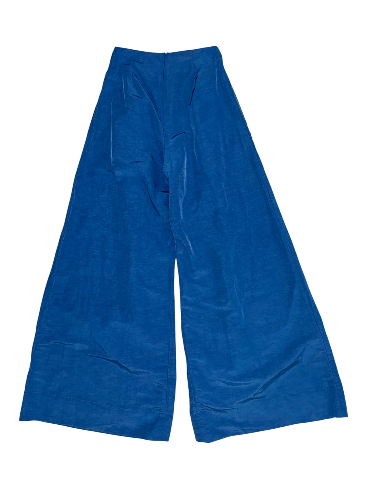 Cult Gaia Azure Silk Wide-Leg Trousers