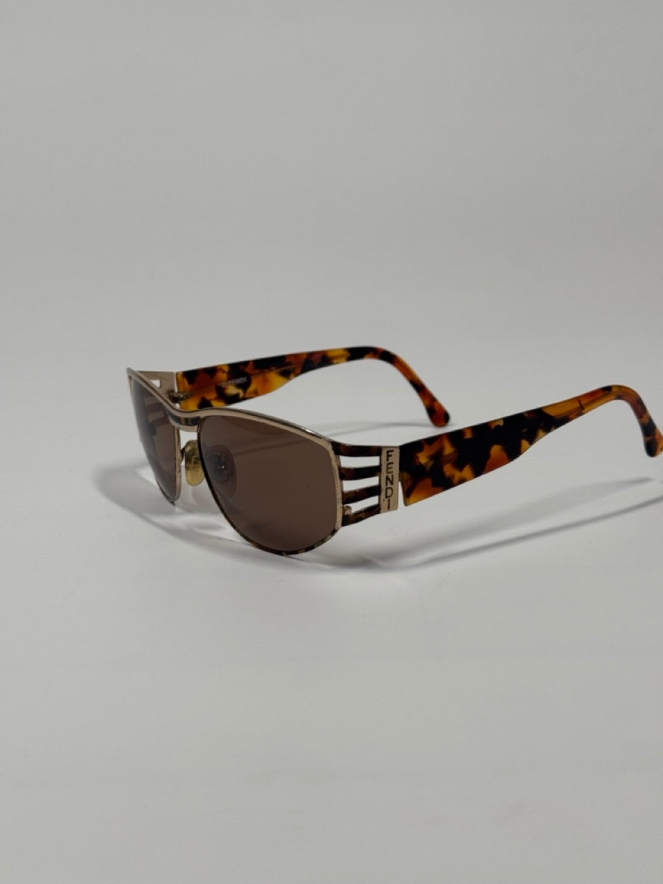 Fendi Tortoise Wraparound Sunglasses