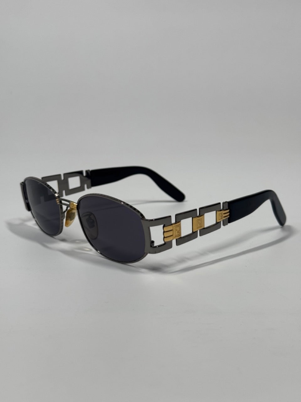 Fendi Logo Cutout Oval Sunglasses