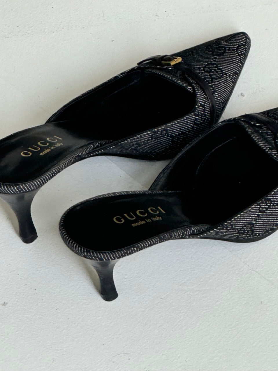 Gucci GG Denim Mules