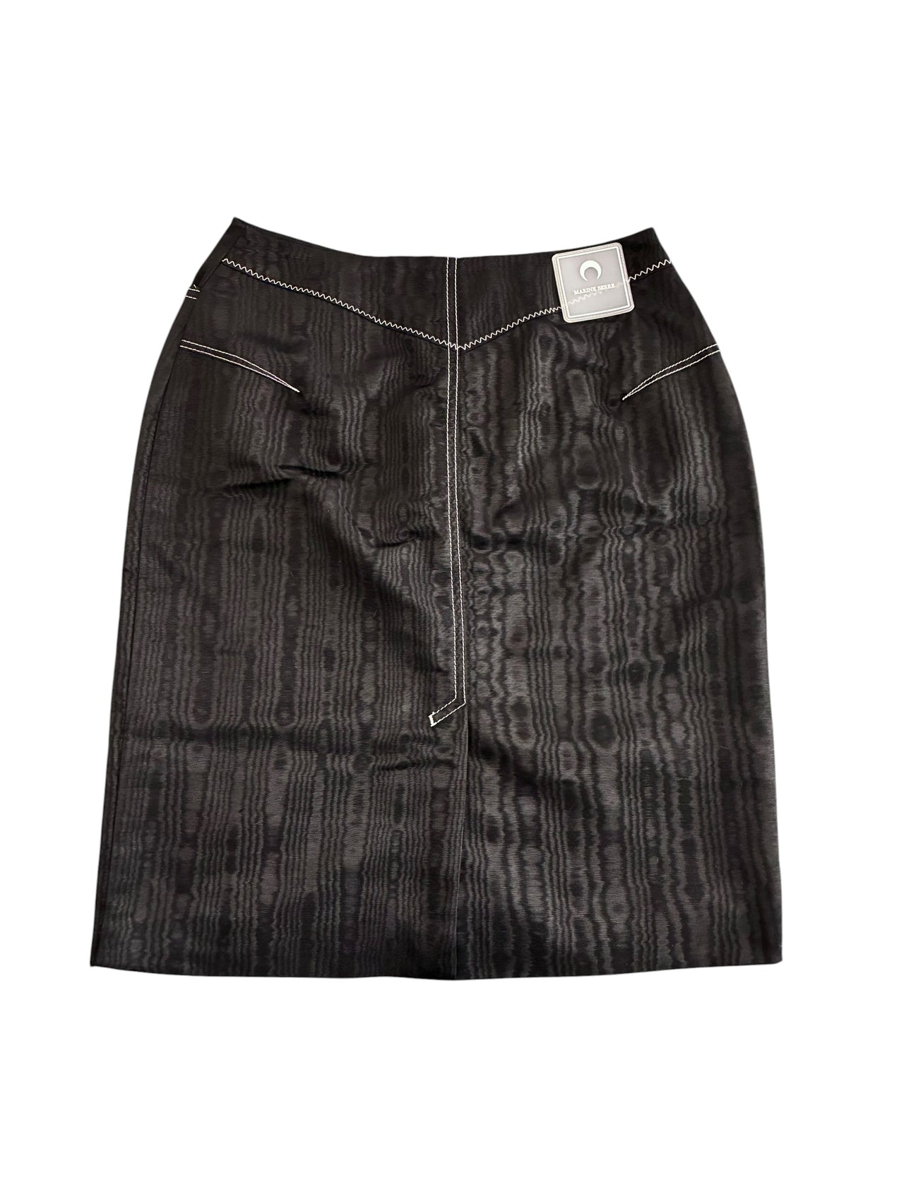 Marine Serre White Line Moire Skirt
